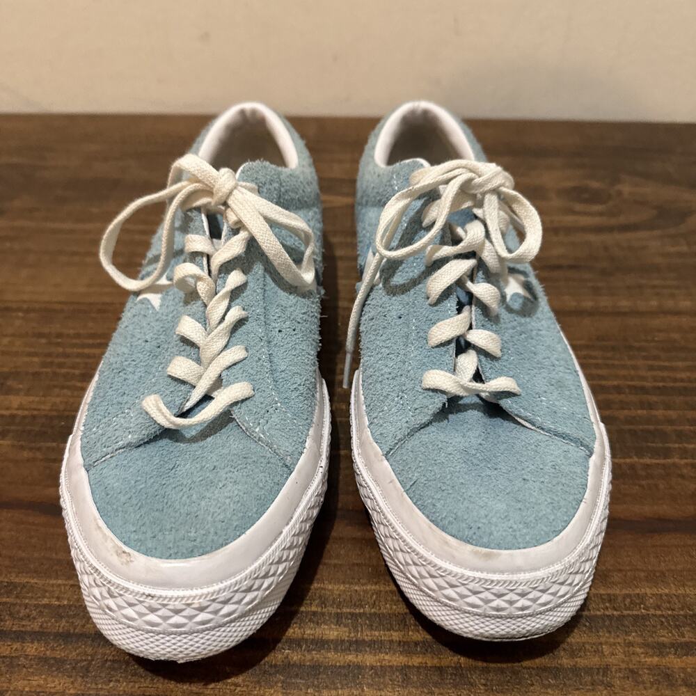 Womens Sz 9- Men Sz 7 Converse One Star Low Shoreline Blue - Suede - Picture 5 of 13